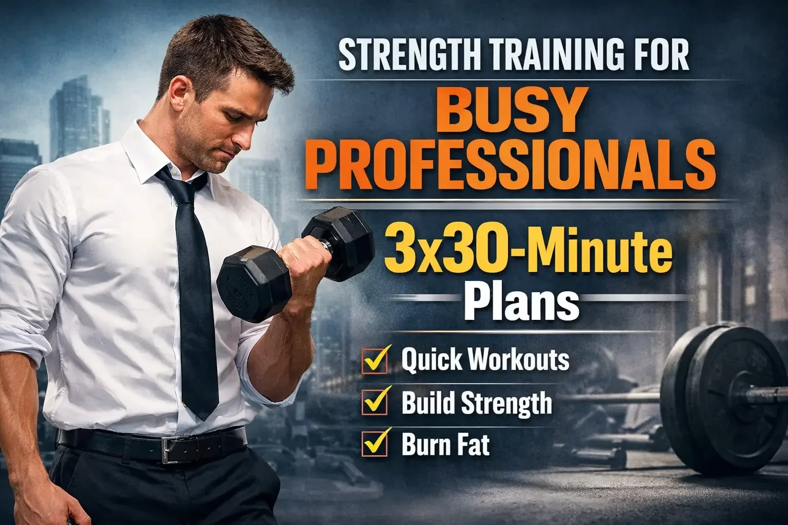 Strength Training for Busy Professionals: 3x30-Minute Plans